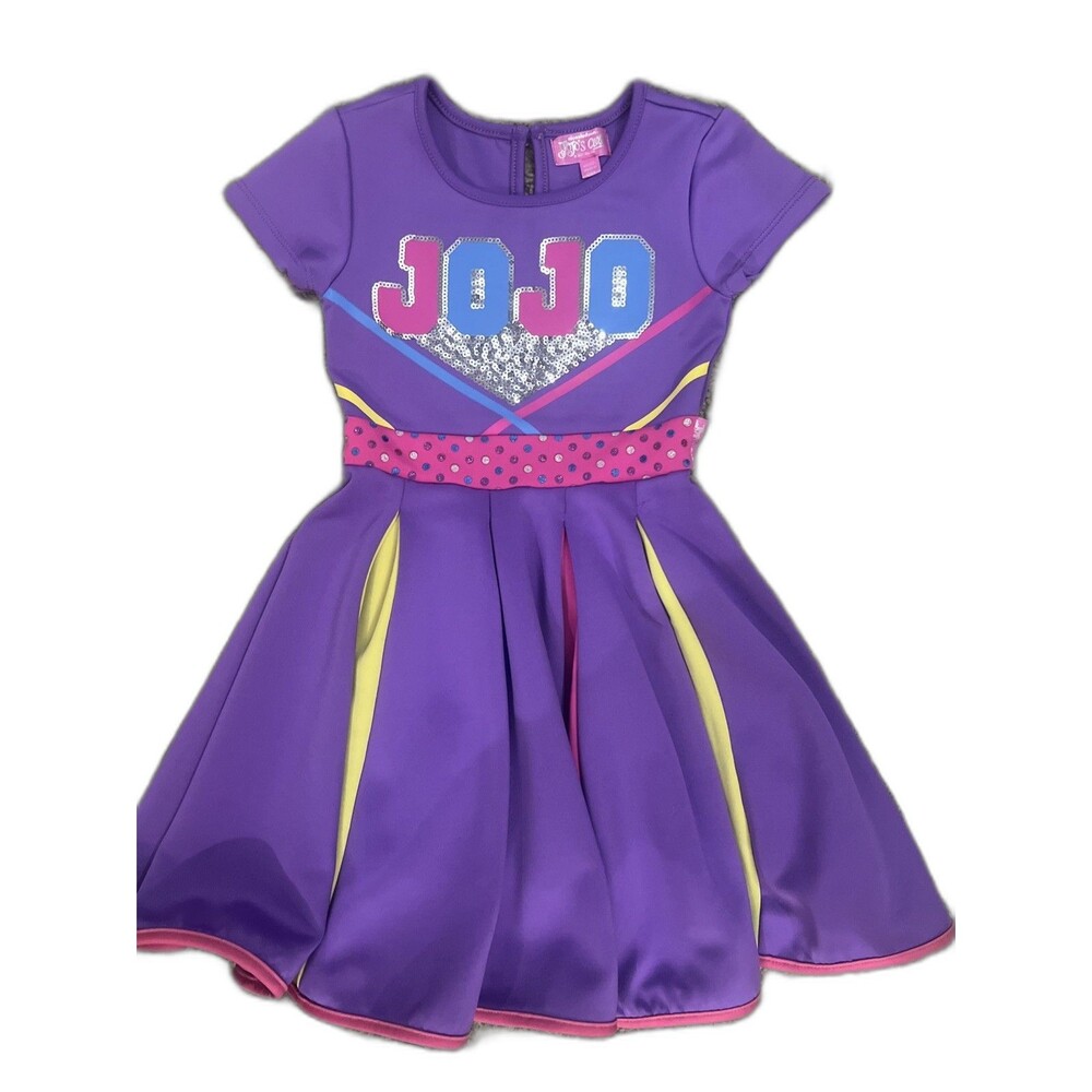 Jojo's closet purple dress sequins cheer skater 4/5 X Small costume Pink Purple